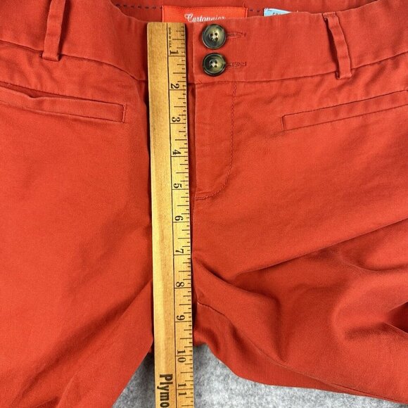Anthropologie Cartonnier Charlie Ankle Pants Womens 4 Orange Career Boho Crop* - Picture 12 of 16